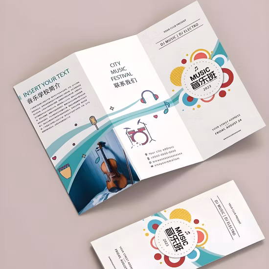 Custom Paper Printed Instruction Folding Leaflet Brochure Manual