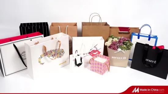 Sac en papier enduit blanc sac shopping pour vêtements/vêtements/cadeau