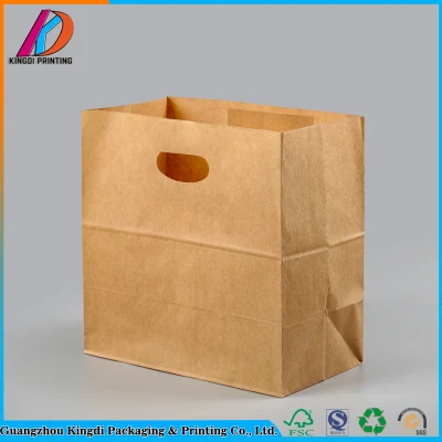 Hot Selling Restaurant Recyclable Take Away Fast Food Sac en papier kraft